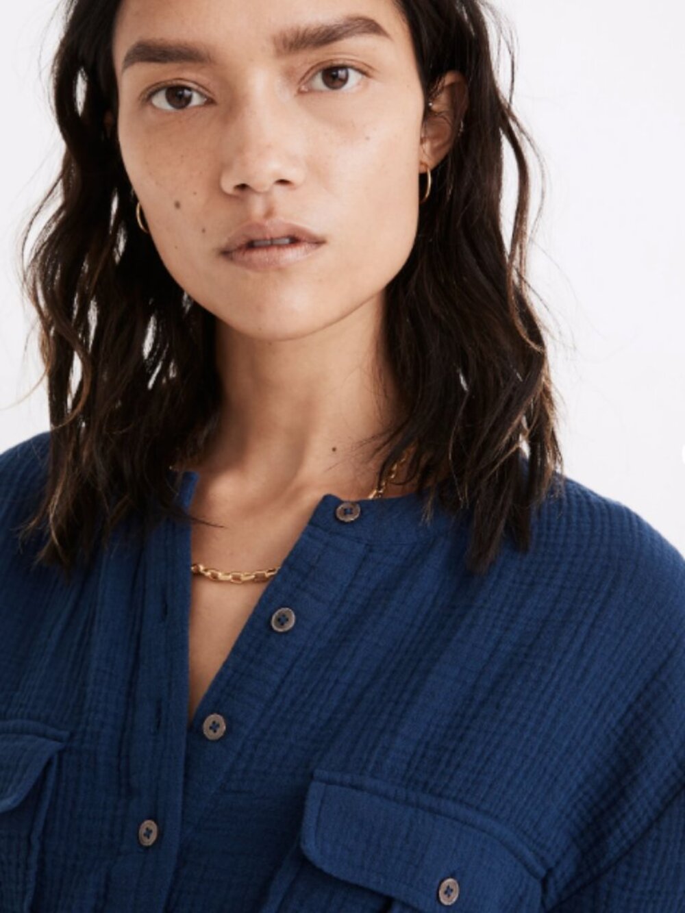 Madewell Lightspun Tapered-Leg Jumpsuit in Coastal Blue - Size 2 - Picture 3 of 15